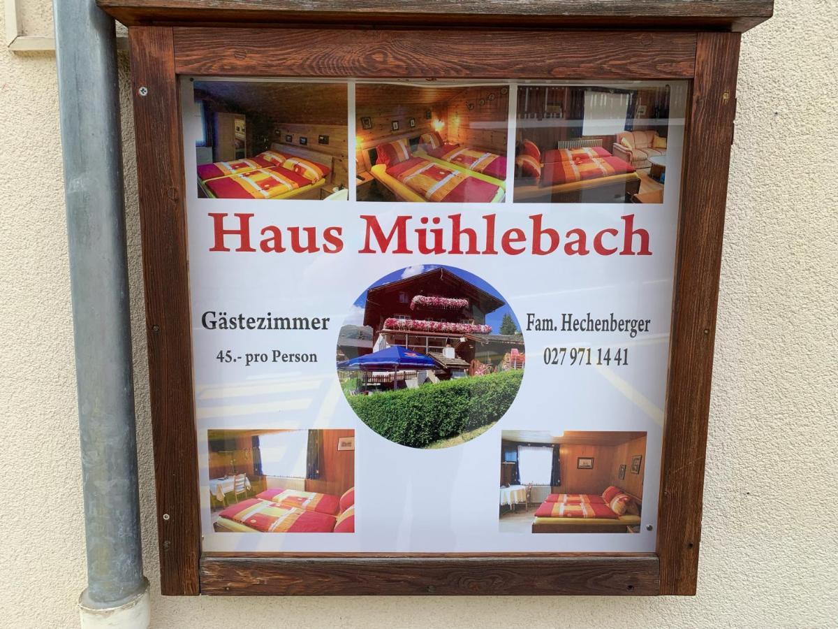 Hotel Haus Muehlebach Ernen Esterno foto